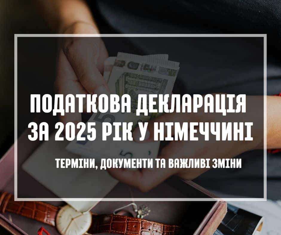 Податкова декларація за 2025 рік у Німеччині: терміни, способи подання, необхідні документи та поради для працівників і фрілансерів.